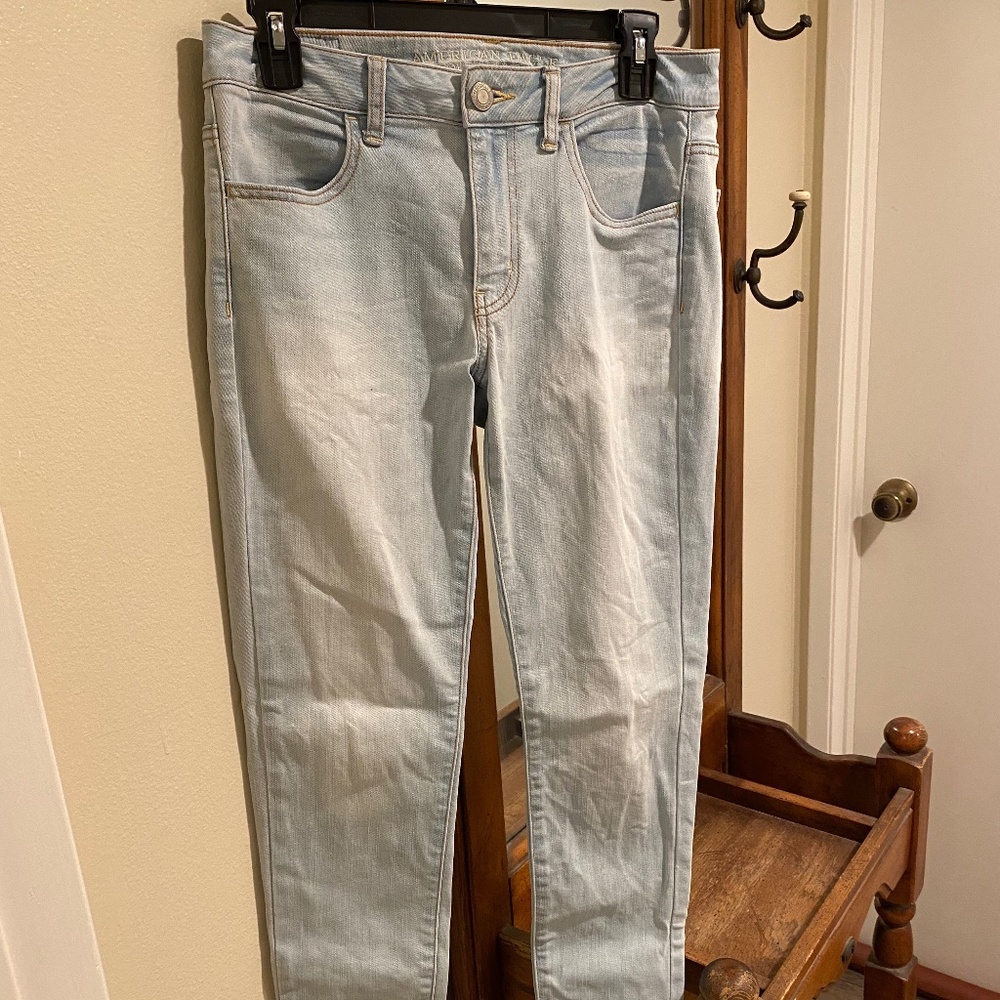 american eagle low rise jeggings super stretch size 8 regular length